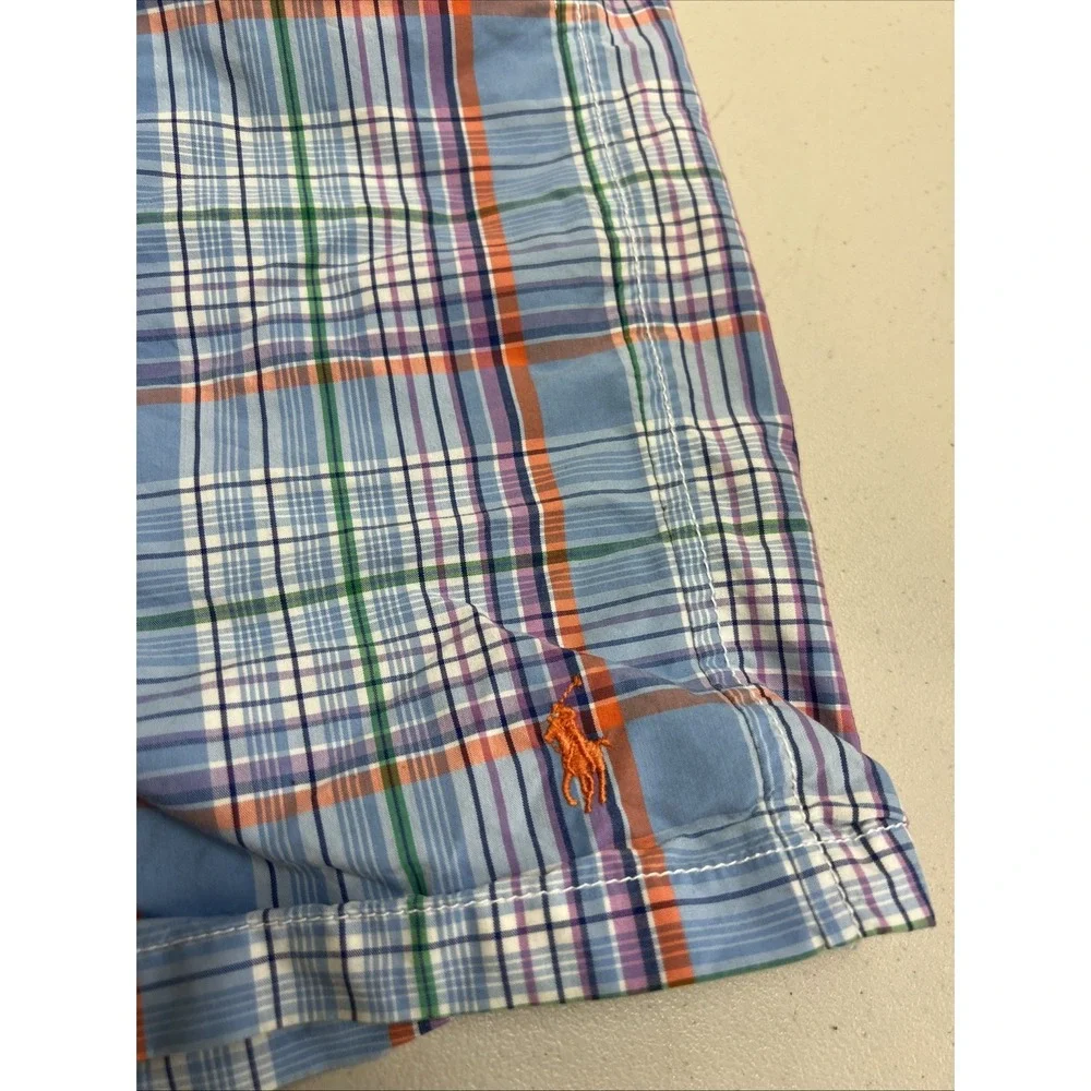 POLO Ralph Lauren Shorts Men's XXL Plaid Multicolor Swim Trunks Board Shorts 2XL